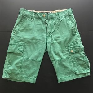 Mens Green Cargo Shorts